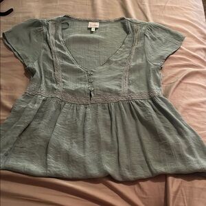 Belle Du Jour Soft Blue Blouse